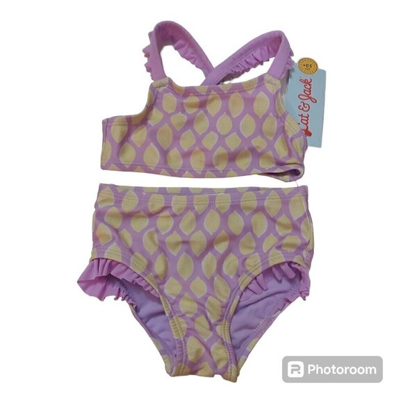 Cat & Jack 12M Cross Back Purple 2-Piece Bikini: Fun & Stylish For Your Baby - Picture 1 of 9